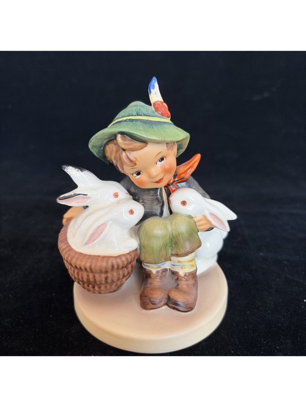 Vintage Goebel MI Hummel 58/0 Playmates Boy Rabbits TMK5 W Germany 4in Figurine